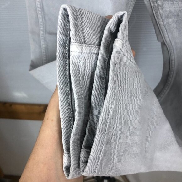 LEVI'S LINE 8 White Tab Light Grey Slim Straight Denim Jeans Sz 33 /32‎ - Picture 6 of 12